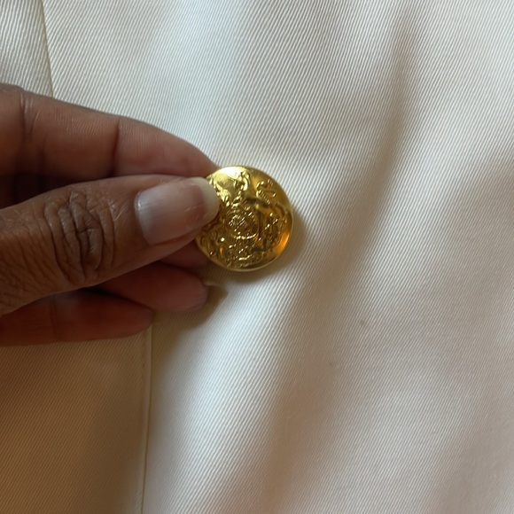 Nili Lotan Nathalia Jacket White Blazer Double Breasted NEEDS CLEANING Size 0 - Picture 8 of 11